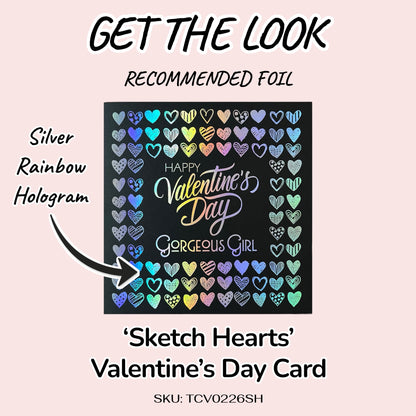 'Sketch Hearts' Valentine’s Day Card