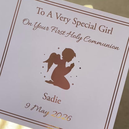 'Faith' Special Girl/Boy First Holy Communion Card