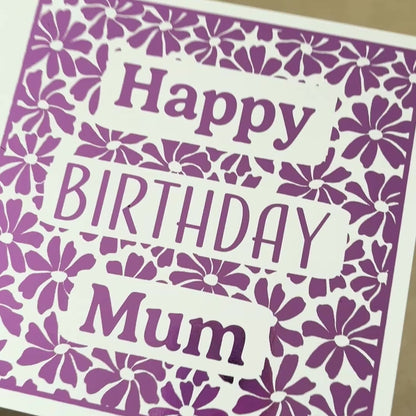'Vivid Flowers' Birthday Card