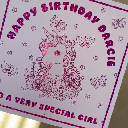 'Magical Unicorn' Birthday Card