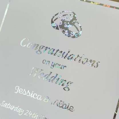 'Wedding Bling' Congratulations Wedding Card
