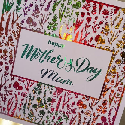 'Floral Sparkle' 2-Tone Mother’s Day Card